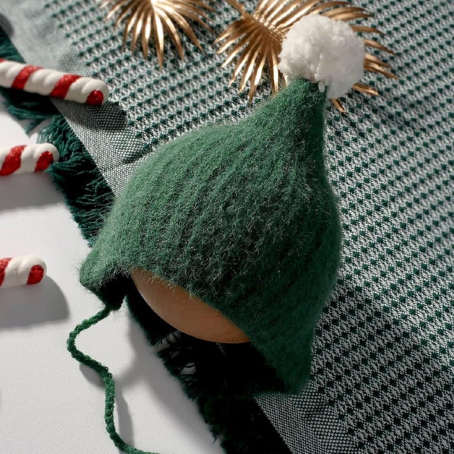 1 Set Newborn Baby Santa Photography Props Outfit Short Sleeve Dress With Hat For Christmas Pictures Taking Unisex Baby Photo Costume